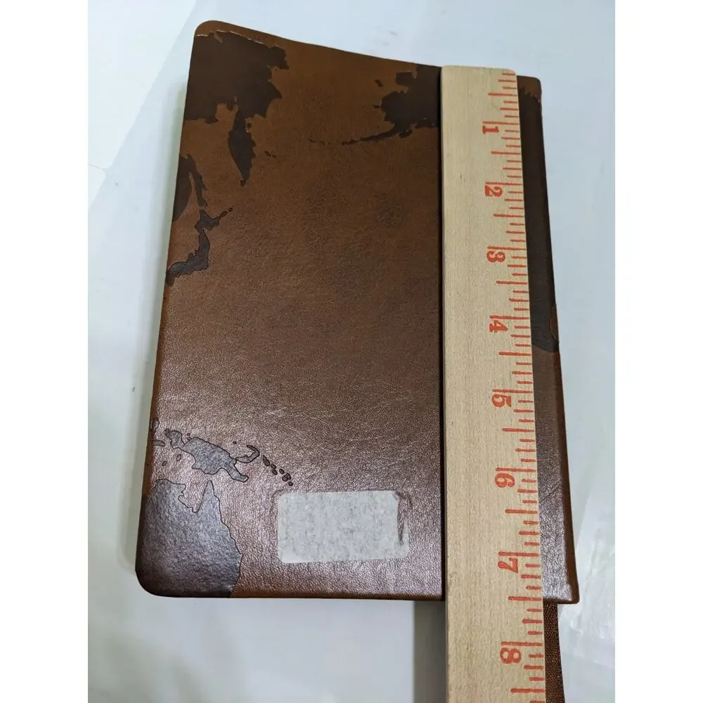 New Eccolo 2025-2026 Weekly Planner Leatherette Soft Covers Map Embossed Unique